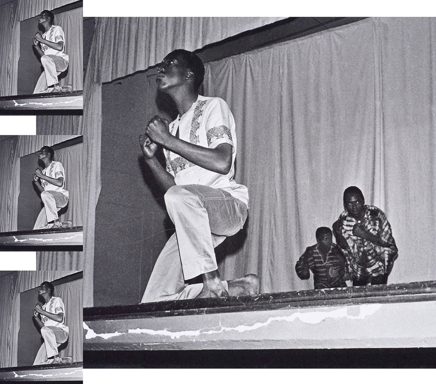 Actors rehearse Marumo by playwright Mandla Langa at the Gaborone Town Hall in Gaborone, Botswana, 1979.Credit: Sergio-Albio Gonzalez via Freedom Park 